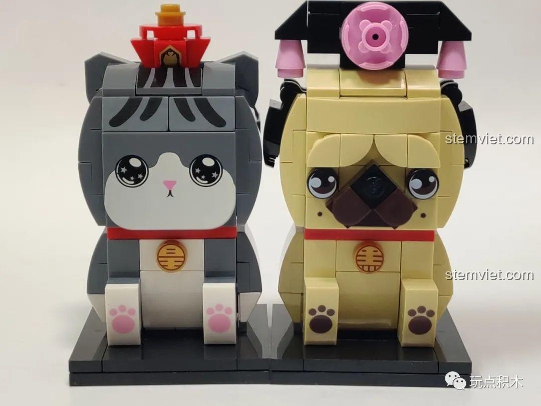 Toàn bộ 6 mô hình lắp ráp GUDI Ngự Hoàng Vạn Tuế và Ba Trát Hắc ngồi thẳng hàng.