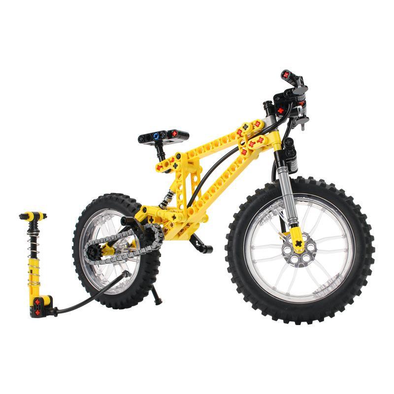 Bộ lắp ráp AchKo 50017 xe đạp địa hình màu vàng đen, mô hình xe đạp leo núi chất lượng cao, đồ chơi lắp ghép cho bé trai 6 tuổi giá tốt.