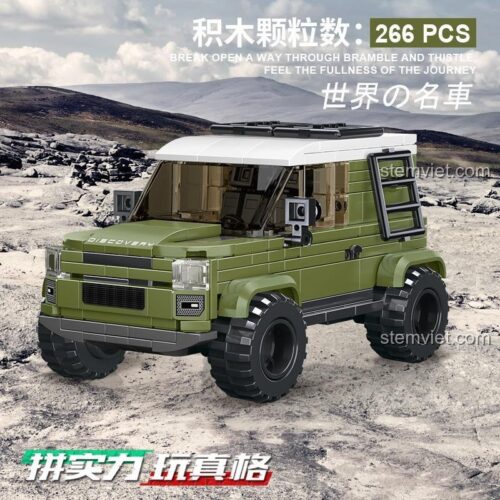 Mô hình xe địa hình Land Rover Defender AchKo 50027 với kích thước chi tiết, đồ chơi lắp ráp cho con trai 6 tuổi giá rẻ.