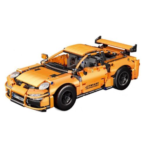 Mô hình bộ lắp ráp Siêu xe Porsche 911 AchKo 60002 màu cam rực rỡ, đồ chơi cho bé trai 6 tuổi, giá tốt.