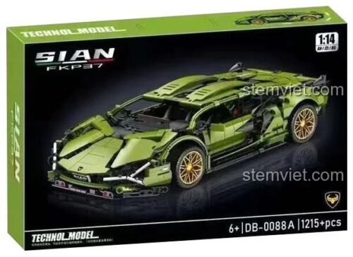 Đồ chơi mô hình B-Brand DB-0088A Lamborghini Sián FKP 37 màu xanh lá, chất lượng cao, đáng tiền