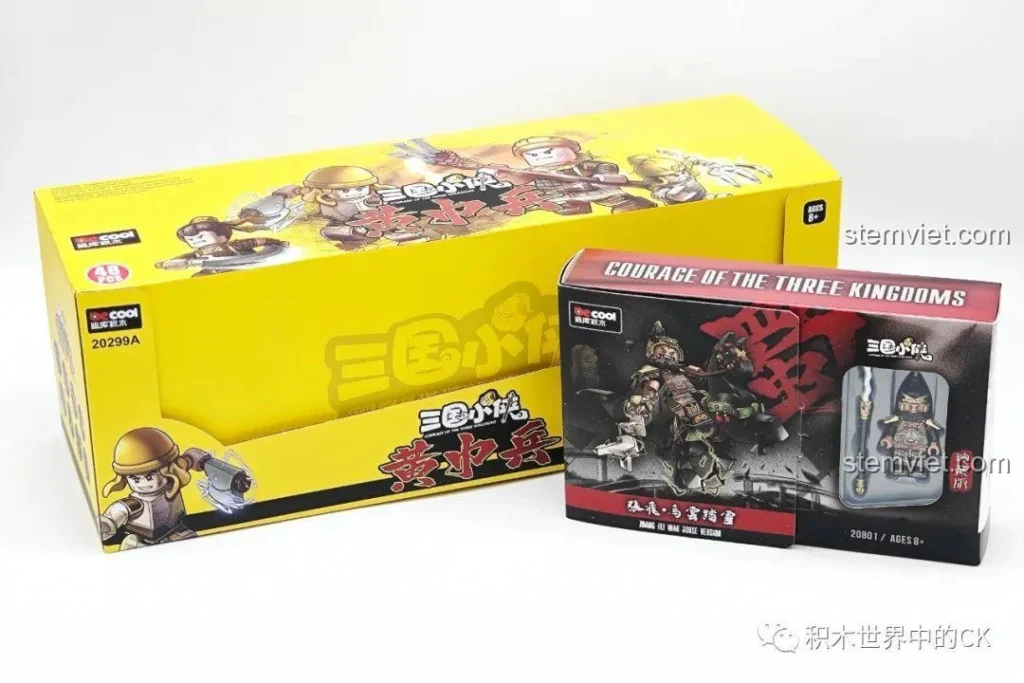 Bộ lắp ghép Decool 20801 Trương Phi Ô Vân Đạp Tuyết: Hộp sản phẩm tổng thể với thiết kế bắt mắt, hứa hẹn trải nghiệm lắp ráp thú vị.