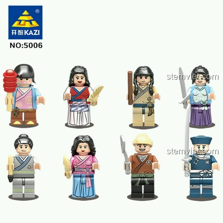 Bộ sưu tập các minifigures phong cách cổ trang có thể mua thêm để mở rộng bộ KAZI KY5007, giúp bé thỏa sức sáng tạo.