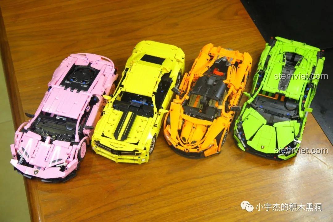 Bộ sưu tập các mẫu xe lắp ráp tỉ lệ 1:14, trong đó có Siêu xe Chevrolet Camaro SY 8617.