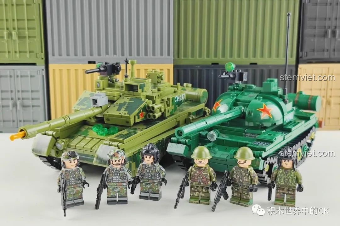 Mô hình xe tăng 99A phiên bản trung bình của SEMBO, với thiết kế nhỏ gọn hơn nhưng vẫn chi tiết.