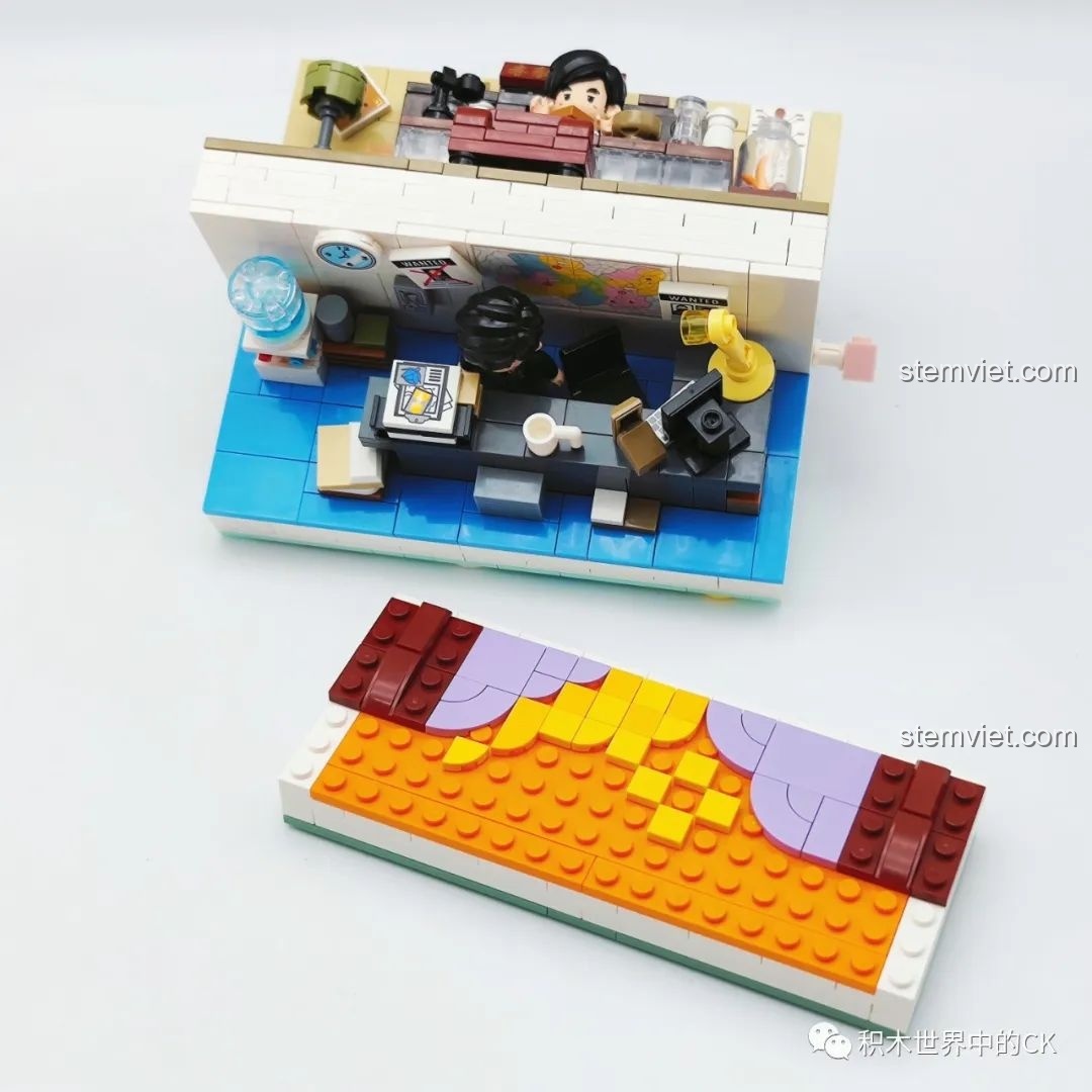 Bối cảnh phòng ngủ Nghe Lời Mẹ trong bộ lắp ghép Keeppley DZ0155.