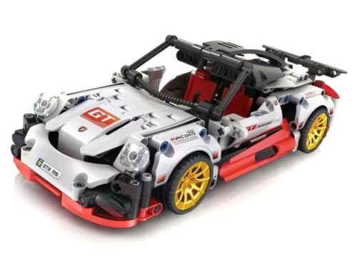 Cận cảnh bộ lắp ráp Siêu xe Porsche GT2 RS Buruco BLK-083 với 445 mảnh ghép, đồ chơi cho bé trai 6 tuổi.