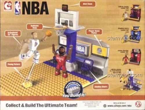 Tính năng của bộ xếp hình C3 21534 với figure Stephen Curry và James Harden có khớp nối, giá rẻ.