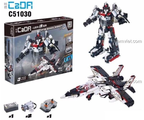 Mô hình robot biến hình Starscream CaDA C51030 cho bé trai 6 tuổi, giá rẻ, đang trong tư thế chiến đấu.