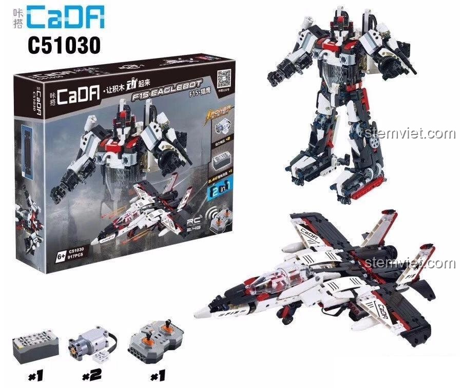 Mô hình robot biến hình Starscream CaDA C51030 cho bé trai 6 tuổi, giá rẻ, đang trong tư thế chiến đấu.