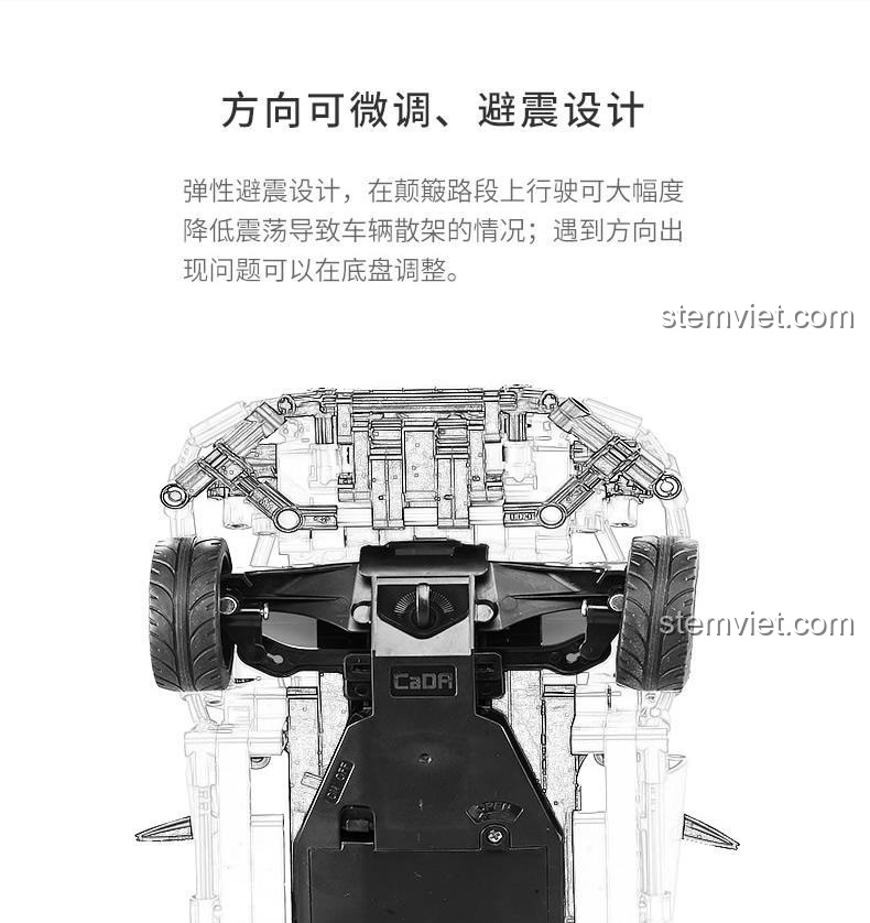 Minh họa tính năng giảm xóc và tinh chỉnh hướng của xe thể thao Porsche 918 mã 51051, đảm bảo vận hành mượt mà.