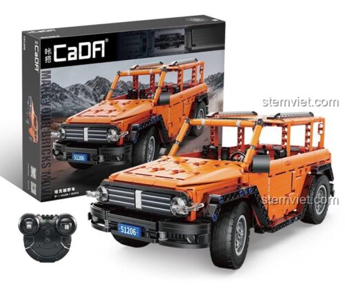 Hộp sản phẩm CaDA C51206 Xe Tăng Địa Hình, bộ đồ chơi C51206, đồ chơi lắp ráp CaDA, Xe Jeep Địa Hình Double Eagle, dành cho bé trai 6 tuổi, giá rẻ