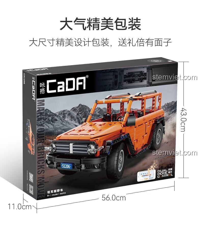 Kích thước mô hình CaDA C51206 Xe Tăng Địa Hình, bộ đồ chơi Xe Off-road Điều Khiển Từ Xa, đồ chơi mô hình 1206, Xe Tăng Địa Hình 51206, dành cho bé trai 6 tuổi, siêu tiết kiệm