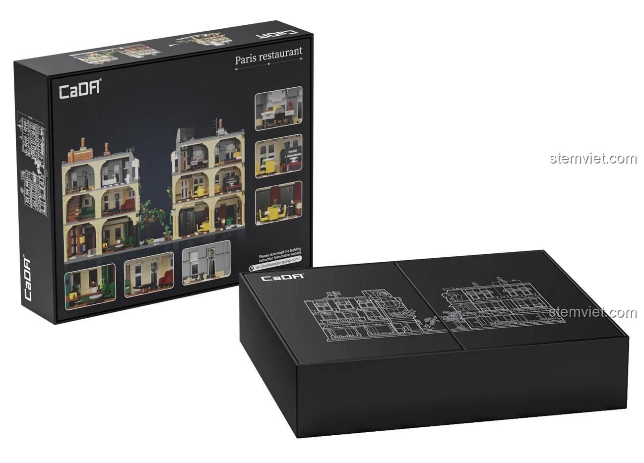 Bao bì tinh tế của bộ lắp ghép Tòa nhà Modular Building CaDA C66009, một món quà tặng cao cấp.