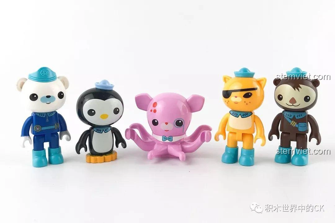 Tất cả các nhân vật Octonauts có thể sưu tập được, bao gồm cả những nhân vật từ bộ Enlighten 3708 Trụ Sở Bạch Tuộc Octopod.