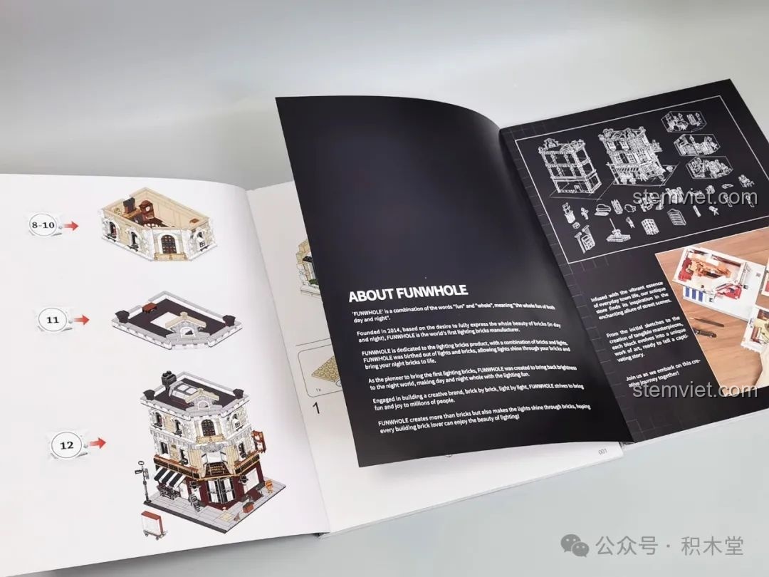 Trang giới thiệu bên trong sách hướng dẫn lắp ráp FunWhole F9033.
