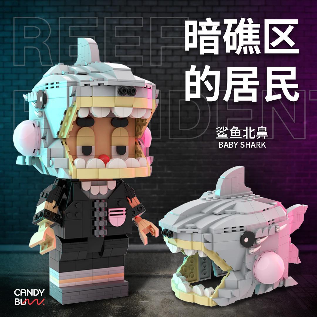 Bộ lắp ráp Figure Siêu Nhân Cá Mập Baby Shark Candy Buw 860936, đồ chơi mô hình độc đáo cho con trai 14 tuổi.