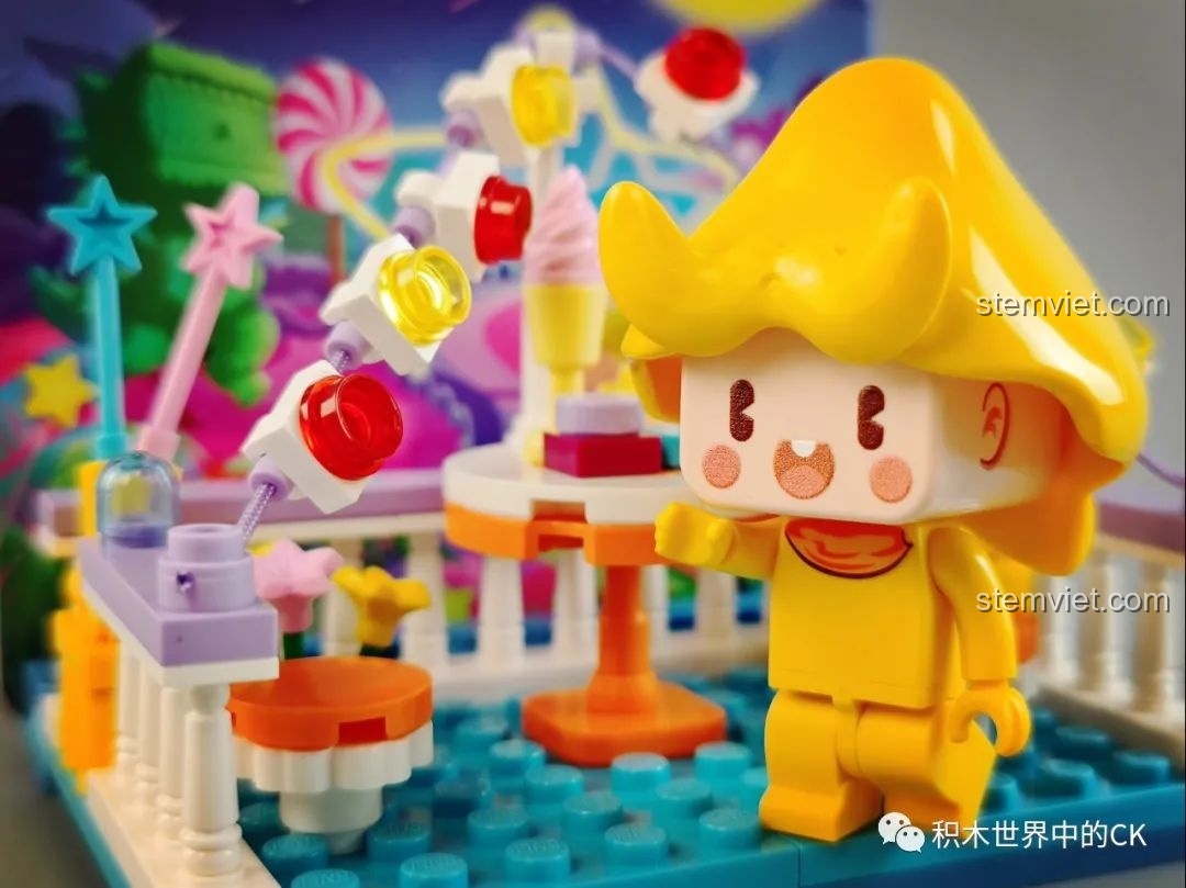 Nhân vật Bunny Mei Mei trong tiệm bánh, một cảnh ngọt ngào từ bộ Keeppley 72019.