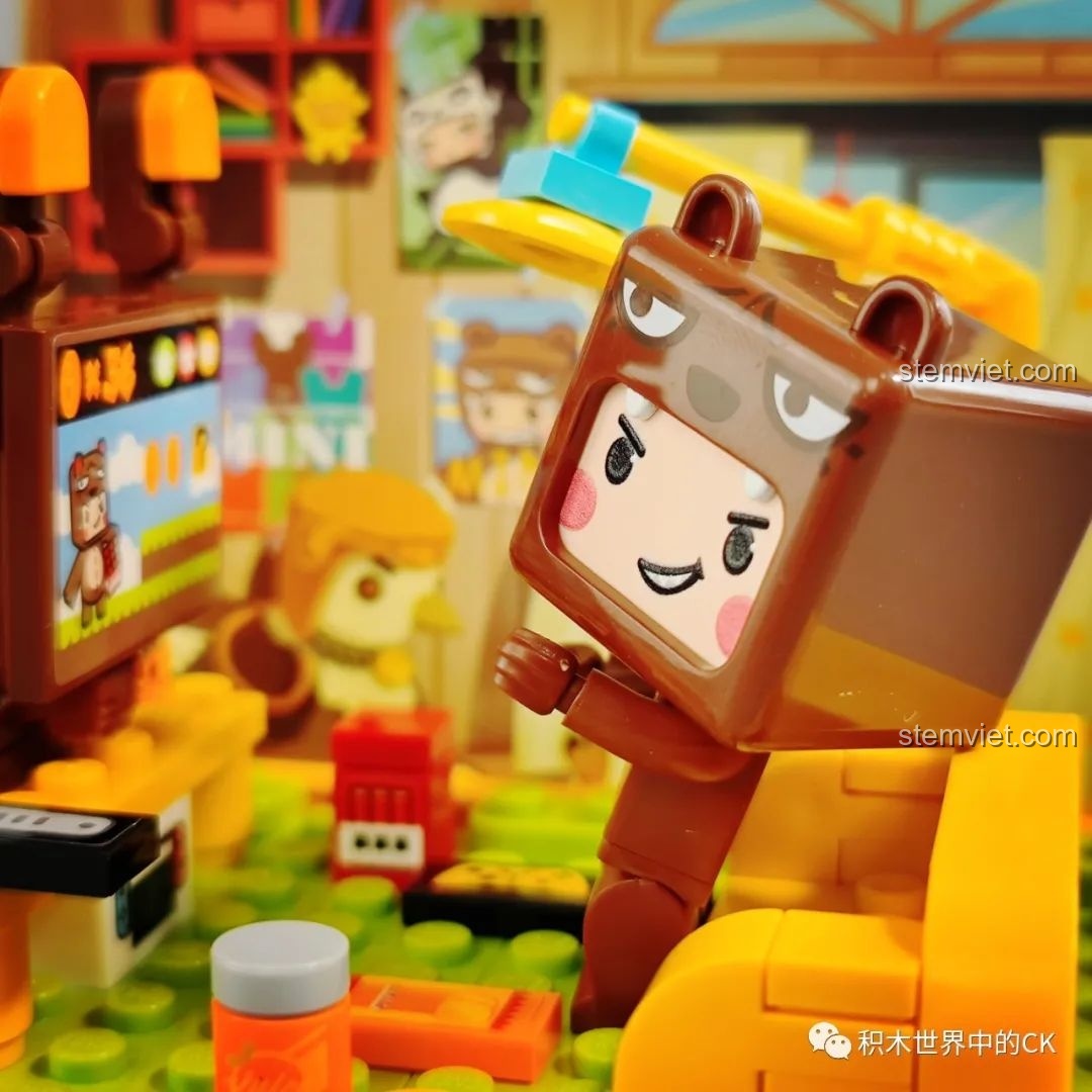 Nhân vật Star Spirit Bobo tại bữa tiệc sân thượng, một cảnh mộng mơ từ bộ Keeppley 72019.