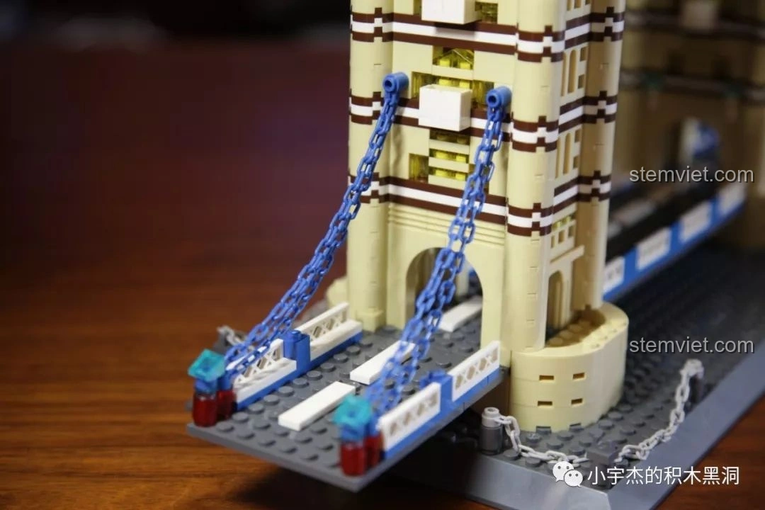 Chi tiết cầu đi bộ trên cao của mô hình WANGE 4219 Cầu Tháp Luân Đôn.