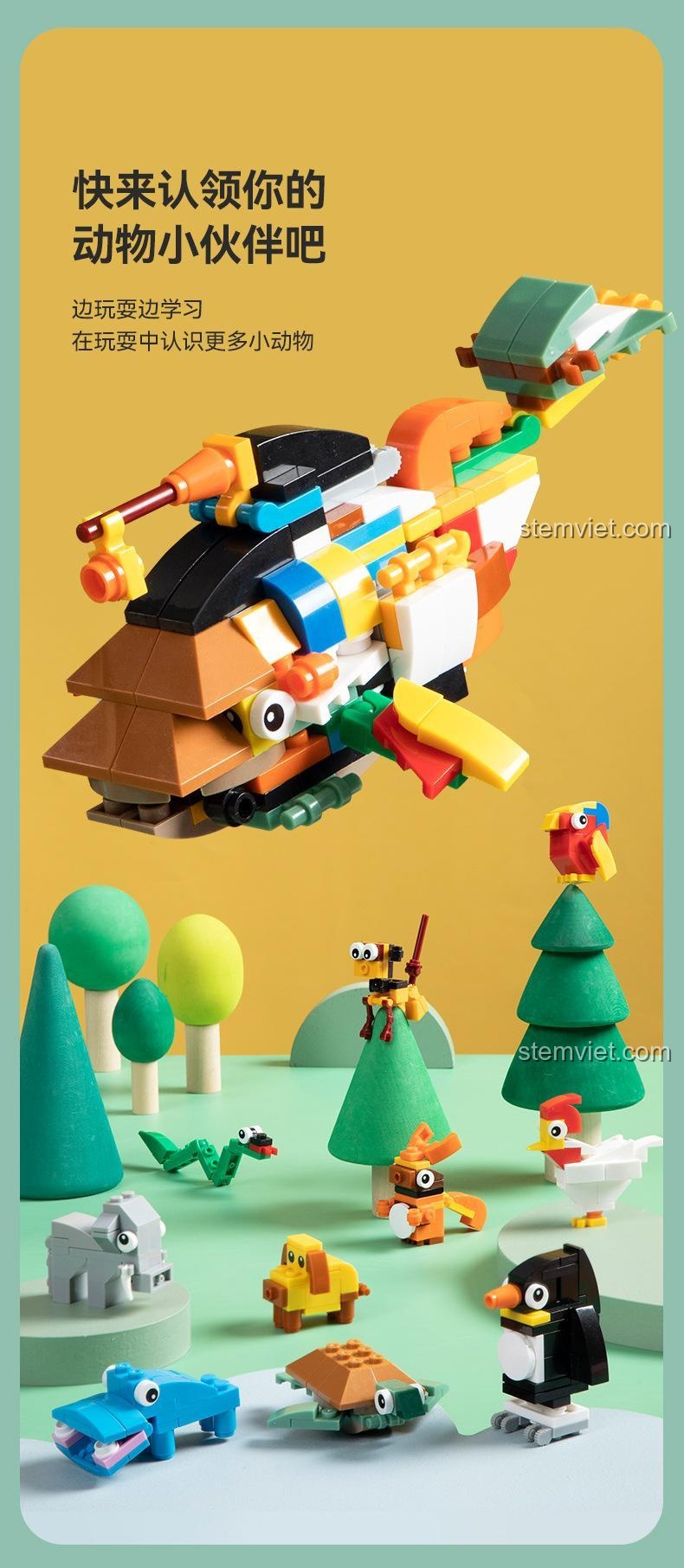 Đồ chơi mô hình 007, nhận biết thêm nhiều động vật nhỏ, vừa chơi vừa học, cho bé trai 6 tuổi.