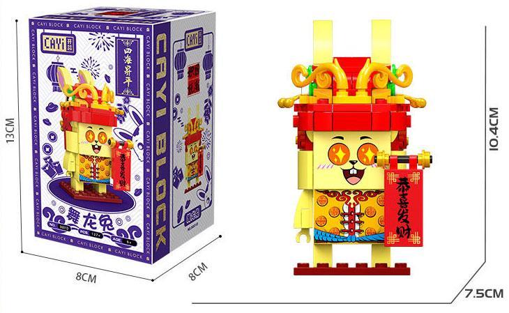 Bộ lắp ghép Thỏ Thần Tài, đồ chơi lắp ráp CAYI 3001D, Thỏ May Mắn 001D, Linh vật Thỏ Phát Tài CAYI, đồ chơi mô hình Thỏ Tài Lộc. Mô hình Thỏ Thần Tài đáng yêu, màu đỏ vàng, phù hợp bé trai, bé gái 6 tuổi. Giá tốt.