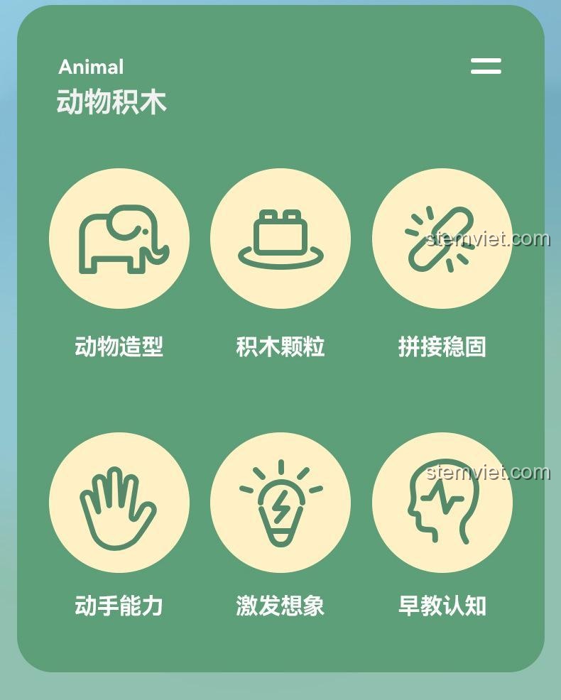 Đồ chơi giáo dục CAYI giúp phát triển trí tuệ, rèn luyện khả năng tư duy và sáng tạo động vật cho bé 6 tuổi