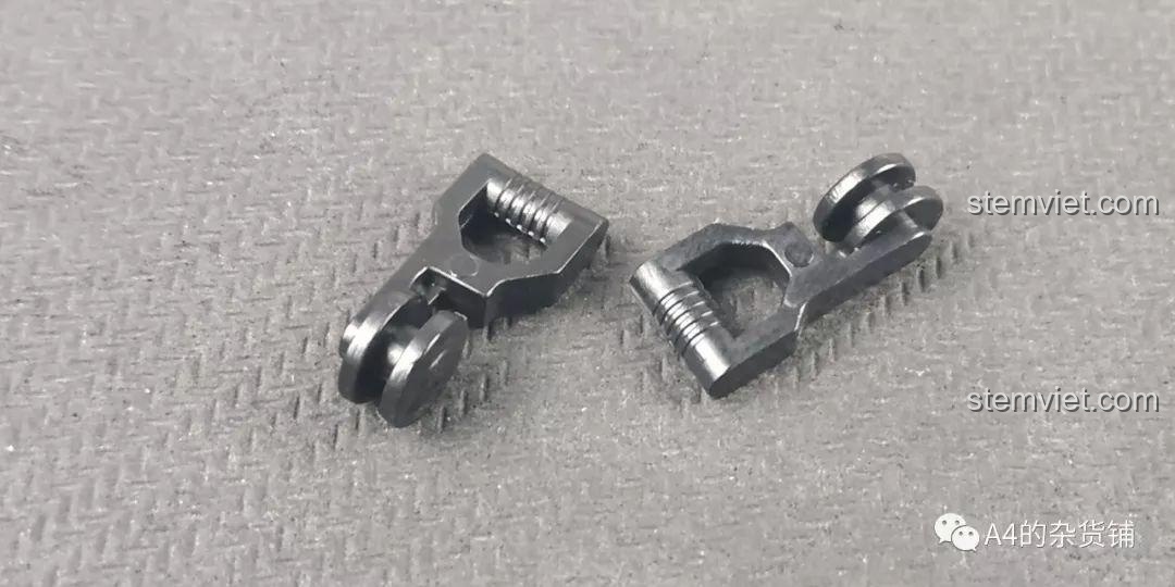 Các chi tiết khớp nối nhỏ trong bộ đồ chơi mô hình Cỗ xe tăng huyền thoại của Đức Quốc Xã.