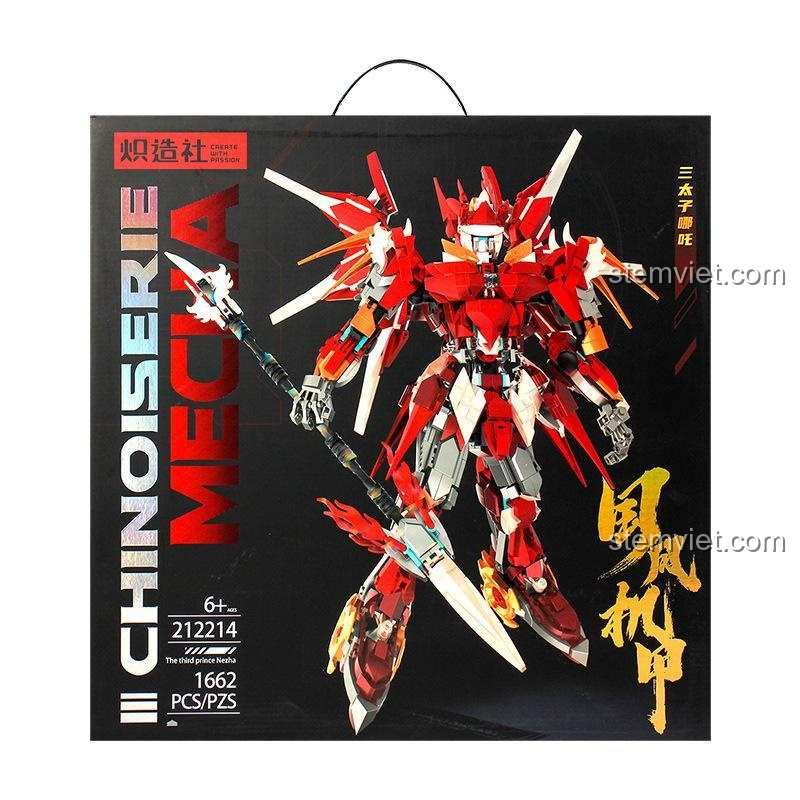 Hộp đồ chơi lắp ghép Na Tra Tam Thái Tử 212214 với quai xách tiện lợi, giá tốt.