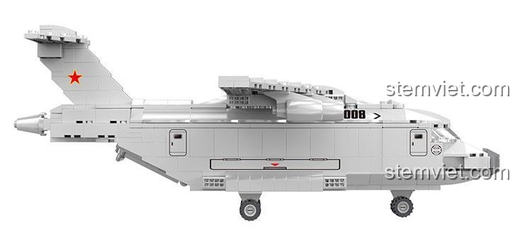 bộ xếp hình Phi cơ vận tải hạng nặng Y-20 17008, món quà cho bé trai