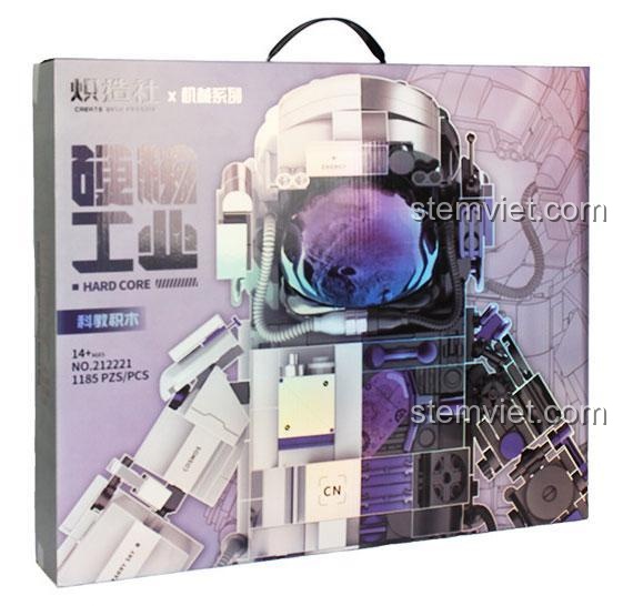 Bộ xếp hình Create With Passion 212221 Người máy du hành vũ trụ, hộp đựng cao cấp có quai xách.