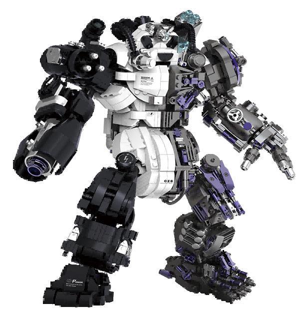 Mô hình lắp ráp CZX 212222 Mecha Gấu Trúc Hardcore Industrial chi tiết cao cho con trai 14 tuổi.