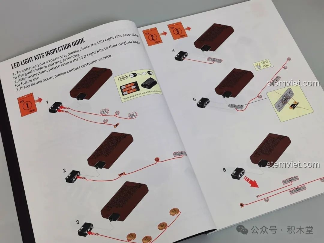 Trang hướng dẫn chi tiết cách lắp đặt và kiểm tra bộ đèn LED cho FunWhole F9033.