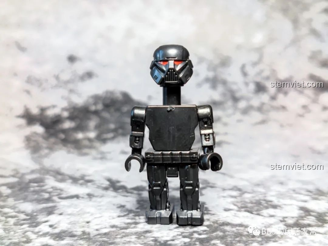 Minifigure Dark Trooper KORUIT KT1052 Star Wars không mặc giáp ngoài, lộ khung xương máy móc.