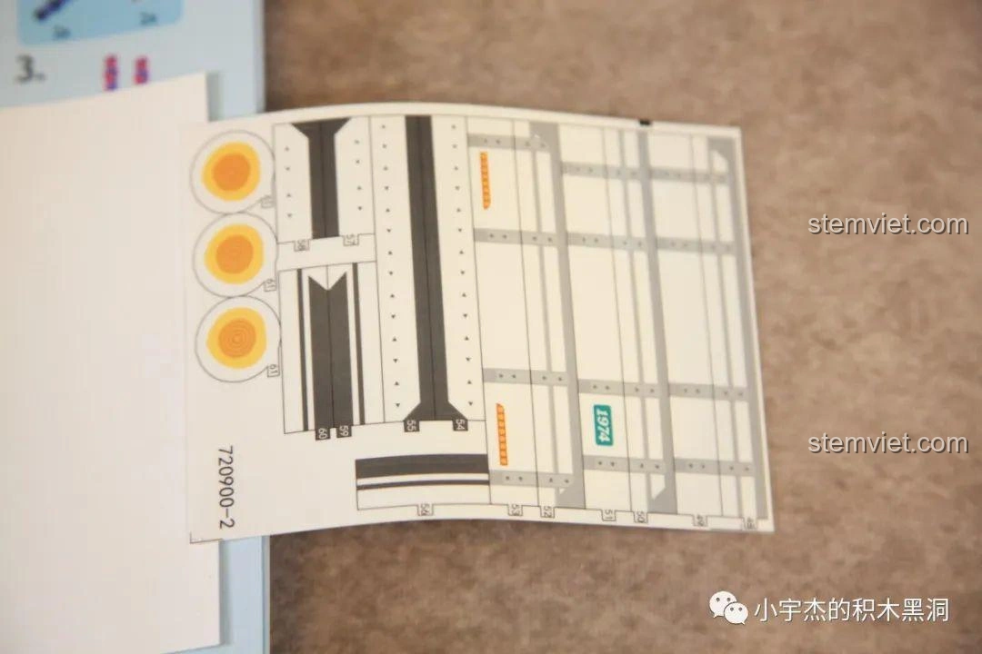 Tấm decal chất lượng cao với các chi tiết trang trí cho mô hình Xe tải công trình Unimog U400 SEMBO Block 720900.