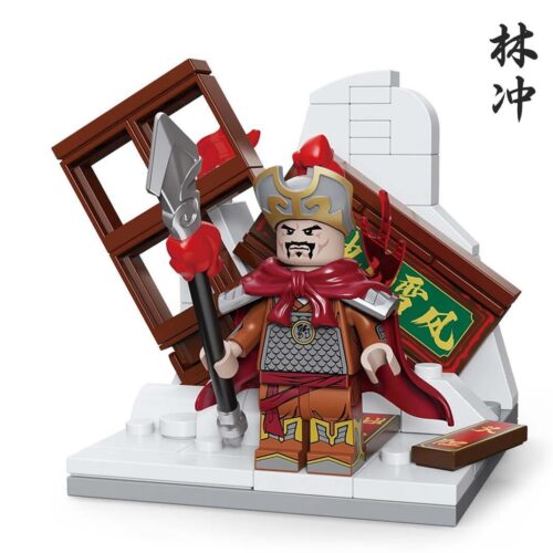 Bộ lắp ráp Lâm Xung Decool 10801 Thủy Hử Tiểu Hiệp Lâm Xung, mô hình Lâm Xung Báo Tử Đầu chi tiết tinh xảo, phù hợp bé trai 6 tuổi, giá tốt.