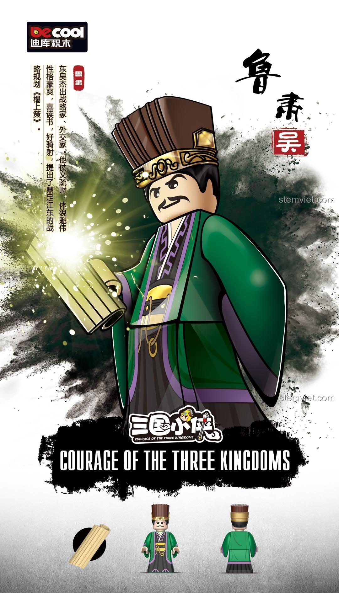 Hình ảnh quảng cáo Lỗ Túc trong Bộ 6 Minifigures Tam Quốc Tiểu Hiệp DECOOL 20327, đồ chơi mô hình Minifigures Tam Quốc Diễn Nghĩa, bộ lắp ghép Các Tướng Lĩnh Tam Quốc, đồ chơi xếp hình Nhân vật lịch sử Tam Quốc, bộ đồ chơi Bộ 6 Minifigures Tam Quốc, đồ chơi lắp ráp DECOOL 20327, bộ đồ chơi Bộ 6 Minifigures Tam Quốc DECOOL, đồ chơi mô hình Minifigures Tam Quốc Diễn Nghĩa 20327, DECOOL 20327 Bộ 6 Minifigures Tam Quốc, Bộ 6 Minifigures Tam Quốc DECOOL, Nhân vật lịch sử Tam Quốc DECOOL, bộ lắp ghép DECOOL 20327, cho bé trai 6 tuổi, giá tốt