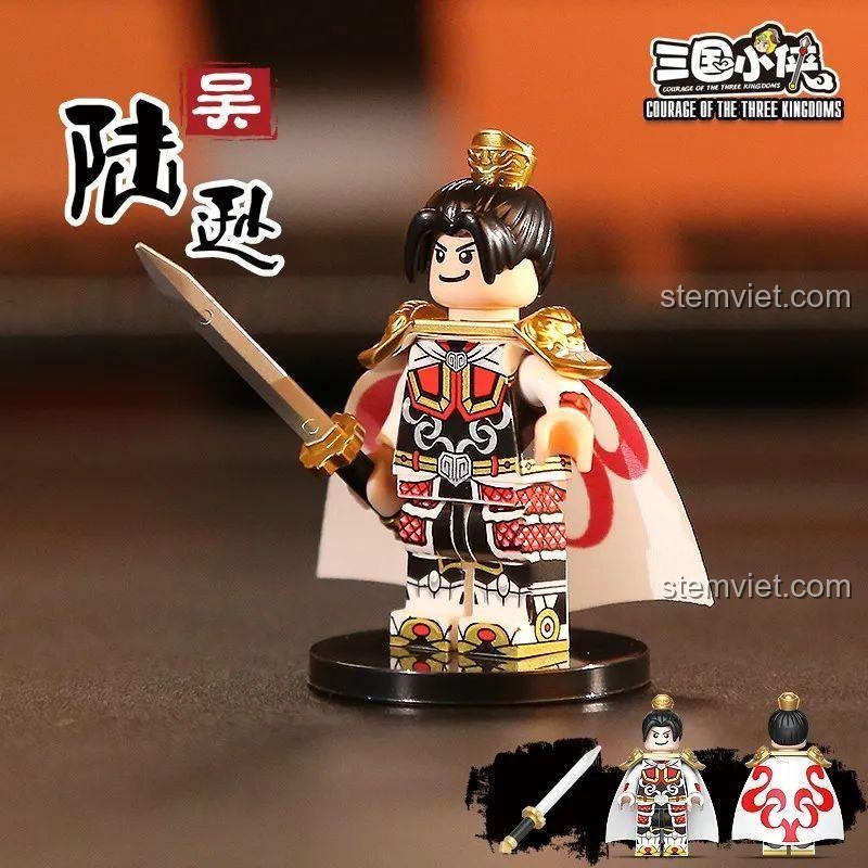 Minifigure Lục Tốn DECOOL 20328, bộ đồ chơi mô hình Lục Tốn, nhân vật Tam Quốc chi tiết cao, phù hợp bé trai 6 tuổi, giá tốt