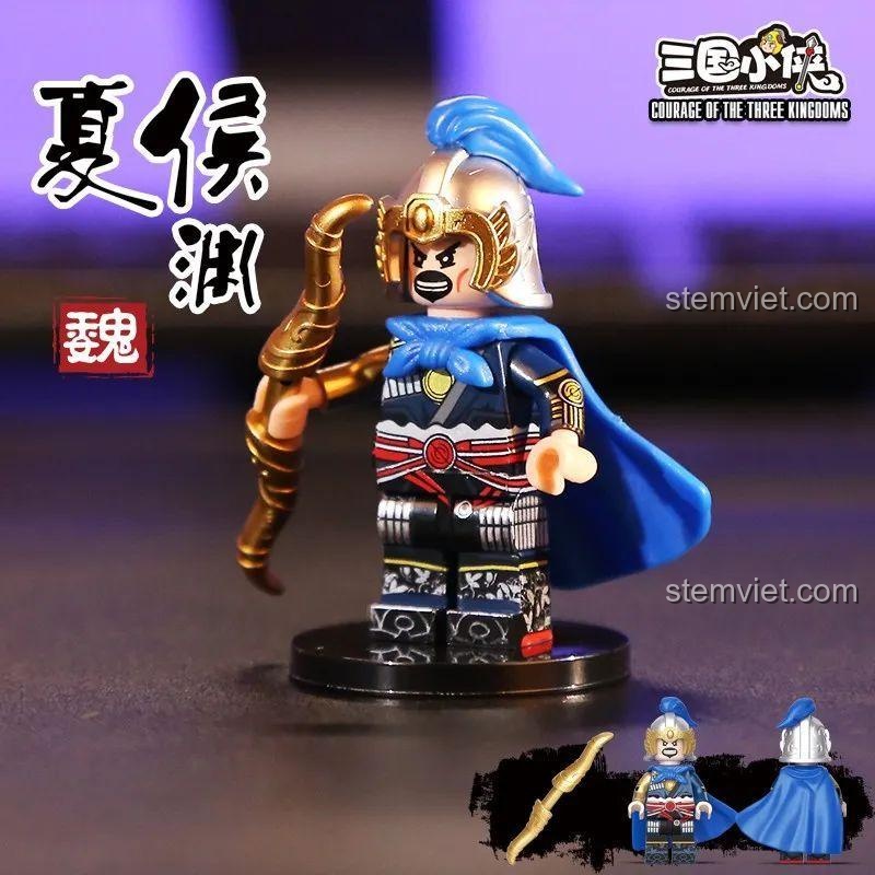 Minifigure Hạ Hầu Uyên DECOOL 20334 bộ lắp ghép nhân vật Tam Quốc, phụ kiện cung tên, chất lượng cao, giá rẻ.