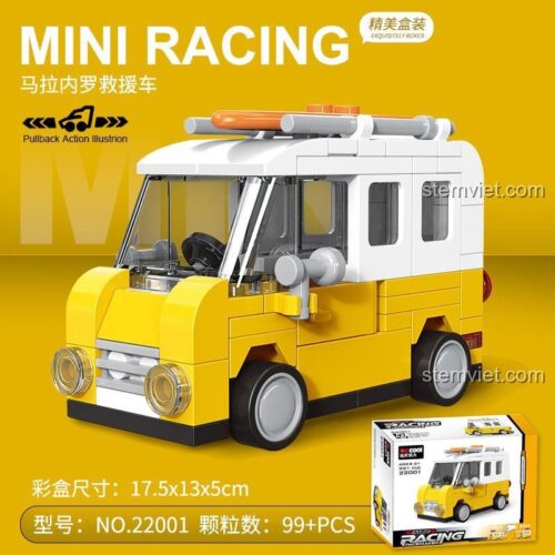 Toàn bộ sưu tập đồ chơi xếp hình DECOOL dòng Mini Racing Pacemaker, bao gồm mã 22001.