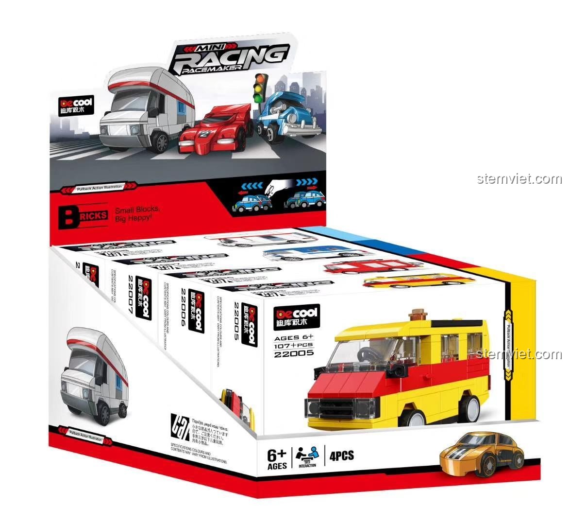 So sánh đồ chơi xếp hình 22005 với các mẫu xe cứu hỏa, cảnh sát, cứu thương khác trong bộ sưu tập DECOOL.