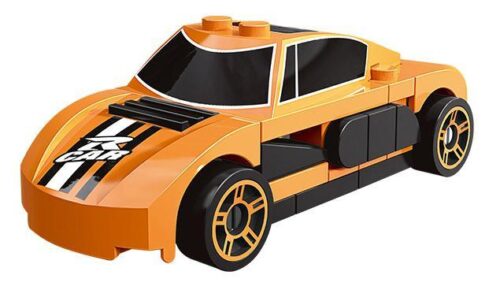 Mô hình đồ chơi lắp ráp DECOOL 22011 Xe Đua Mini PaceMaker màu cam cho bé trai 6 tuổi, giá rẻ.
