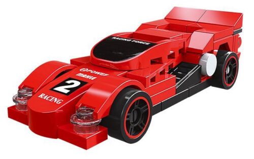 Mô hình đồ chơi xếp hình Decool 22013 Xe đua mini PaceMaker màu đỏ cho bé trai 6 tuổi. Bộ lắp ráp giá rẻ với động cơ kéo lùi.