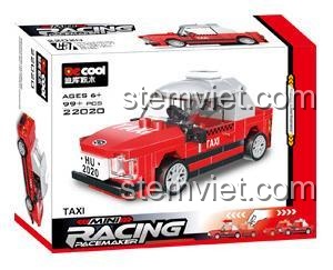 Hộp đồ chơi xếp hình xe taxi DECOOL 22020, món quà sáng tạo cho con trai.
