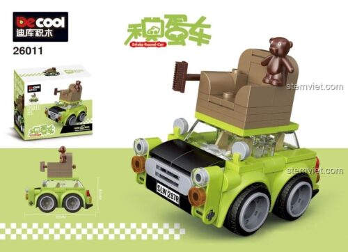 đồ chơi mô hình Decool 26011, bộ xếp hình Chiếc xe Mini của Mr. Bean cho bé trai.