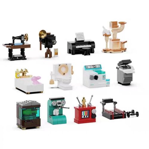 Bộ đồ chơi nội thất mini Decool 55001A cho bé trai và bé gái 6 tuổi, chất lượng cao, giá tốt, lắp được 12 kiểu đồ dùng gia đình thu nhỏ.