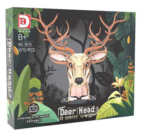Hộp sản phẩm bộ lắp ghép Đầu Hươu Treo Tường DK 5013, một món đồ chơi mô hình sáng tạo cho bé trai và bé gái từ 8 tuổi, giá tốt.