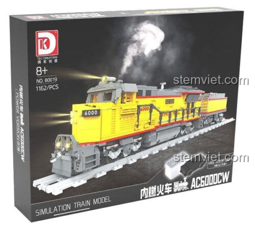 Hộp đồ chơi mô hình Tàu hỏa chở hàng AC6000CW DK 80019 với 1162 chi tiết
