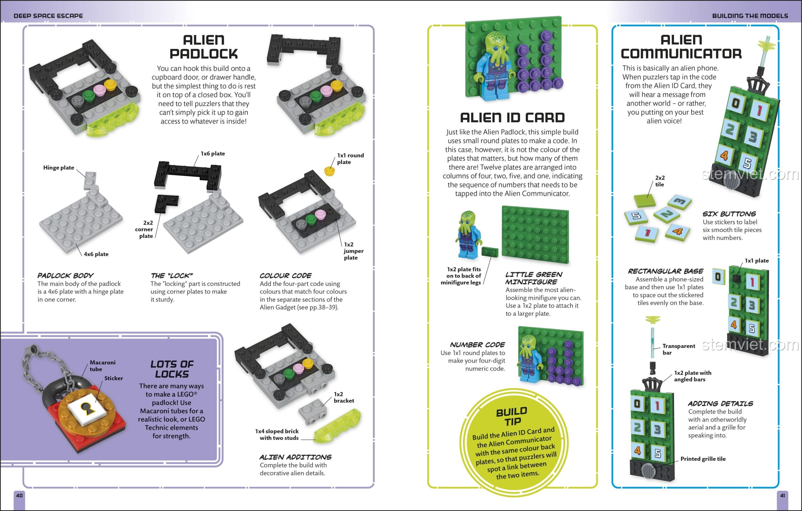 Sách Build Your Own LEGO Escape Room dành cho trẻ em từ 9-12 tuổi