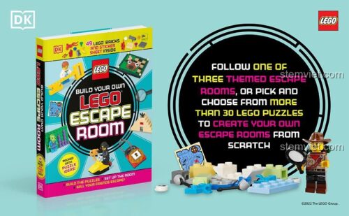 Sách Build Your Own LEGO Escape Room và các mảnh ghép LEGO® đi kèm